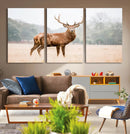 Vintage Wildlife Wall Art Canvas Print – Misty Landscape by MyGreatCanvas | Canvas Wall Art Prints | Photo Prints & Wall Decor