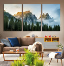 Wilderness Wall Art Canvas Print – Misty Forest Nature