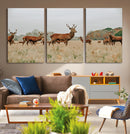 Rustic Deer Wall Art Canvas Print – Autumn Forest Woodland