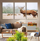 Rustic Deer Wall Art Canvas Print – Forest Woodland Stag