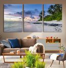 Tropical Beach Wall Art Canvas Print – Framed Sunset Glow
