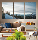 Snowy Mountains Wall Art Canvas Print – Framed Alpine by MyGreatCanvas | Canvas Wall Art Prints | Photo Prints & Wall Decor