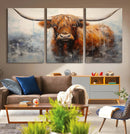 Scottish Highland Wall Art Canvas Print, Framed Longhorn Art by MyGreatCanvas | Canvas Wall Art Prints | Photo Prints & Wall Decor