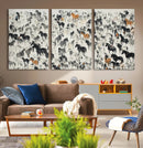 Wild Horse Stampede Wall Art Canvas Print – Monochrome by MyGreatCanvas | Canvas Wall Art Prints | Photo Prints & Wall Decor