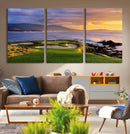 Pebble Beach Golf Wall Art Canvas Print – Iconic Coastal by MyGreatCanvas | Canvas Wall Art Prints | Photo Prints & Wall Decor