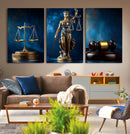 Lady Justice Wall Art Canvas Print – Elegant Gold Legal by MyGreatCanvas | Canvas Wall Art Prints | Photo Prints & Wall Decor