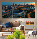 Chicago Bears Soldiers Field Wall Art Canvas Print – Framed