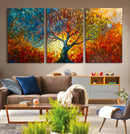 Yggdrasil Tree of Life Mosaic Stained Glass Wall Art, Tree
