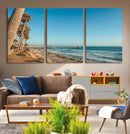 Scenic Beach Wall Art Canvas Print – Tall Palm Trees, Sandy by MyGreatCanvas | Canvas Wall Art Prints | Photo Prints & Wall Decor