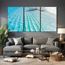 Crystal Clear Ocean Water Sunlit Reflections Palm Shadow Sandy Beach Tropical Wall Art for Home, Office Decor by MyGreatCanvas | Canvas Wall Art Prints | Photo Prints & Wall Decor