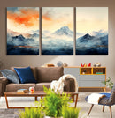 Warm Clouds Abstract Mountain Wall Art, Modern Landscape by MyGreatCanvas | Canvas Wall Art Prints | Photo Prints & Wall Decor