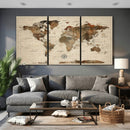 Vintage World Map Wall Art Canvas Print for Living Room, by MyGreatCanvas | Canvas Wall Art Prints | Photo Prints & Wall Decor
