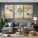 Personalized World Map Canvas Print – Colorful Watercolor by MyGreatCanvas | Canvas Wall Art Prints | Photo Prints & Wall Decor