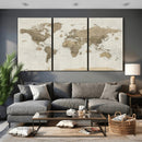 Detailed World Map Wall Art Canvas Print by MyGreatCanvas | Canvas Wall Art Prints | Photo Prints & Wall Decor