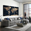 World Map Canvas Print – Detailed Map of the World Wall Art