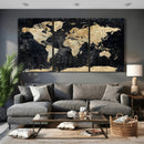 Framed Large World Map Wall Art Canvas Print for Living Room by MyGreatCanvas | Canvas Wall Art Prints | Photo Prints & Wall Decor