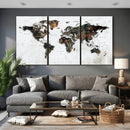 Large World Map Canvas Print – Framed Travel Map Wall Art