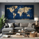 World Map Canvas Print – Framed Travel Map Wall Art for