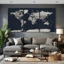 Colorful Watercolor World Map Canvas Print – Vibrant Framed