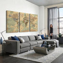 Vintage World Map Wall Art | Ready to Hang and Framed
