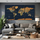 Modern World Map Canvas Print – Framed Detailed Map of the by MyGreatCanvas | Canvas Wall Art Prints | Photo Prints & Wall Decor