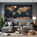 Vintage World Map Canvas Wall Art – Detailed Map with by MyGreatCanvas | Canvas Wall Art Prints | Photo Prints & Wall Decor