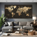 Framed World Map with Pin Canvas Print – Detailed World Map by MyGreatCanvas | Canvas Wall Art Prints | Photo Prints & Wall Decor