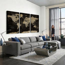 Push Pin World Map Canvas Wall Art Print, Interactive Travel