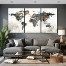 World Map Wall Art Canvas Print for Office Wall Decor by MyGreatCanvas | Canvas Wall Art Prints | Photo Prints & Wall Decor