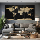 Beige World Map Canvas Wall Art Print, Minimal Black and by MyGreatCanvas | Canvas Wall Art Prints | Photo Prints & Wall Decor