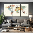 Framed World Map Wall Art Canvas Print for Living Room and by MyGreatCanvas | Canvas Wall Art Prints | Photo Prints & Wall Decor