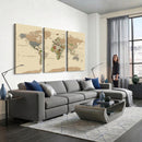 Extra Large World Map Canvas Print – Detailed Map of the
