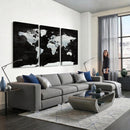 World Map Canvas Print – Framed Push Pin Wall Art, Color
