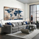 Rustic World Map Canvas Print – Framed Wall Art for Couples,