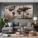Black and White World Map Canvas Print – Framed Wall Art for by MyGreatCanvas | Canvas Wall Art Prints | Photo Prints & Wall Decor