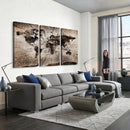 Black and White World Map Canvas Print – Framed Wall Art for