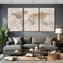 Detailed World Map Wall Art Canvas Print for Home and Office Decor by MyGreatCanvas | Canvas Wall Art Prints | Photo Prints & Wall Decor