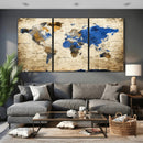 World Map Canvas Print – Colorful Abstract Travel Map, by MyGreatCanvas | Canvas Wall Art Prints | Photo Prints & Wall Decor