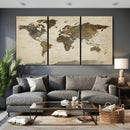 Vintage World Map Canvas Wall Art – Framed Travel Map for by MyGreatCanvas | Canvas Wall Art Prints | Photo Prints & Wall Decor