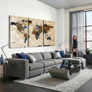 World Map Canvas Print – Framed Travel Map Wall Art for