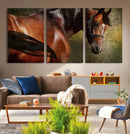 Majestic Brown Horse Wall Art Canvas Print – Framed