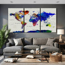 Vintage World Map Canvas Wall Art – Framed Travel Map with by MyGreatCanvas | Canvas Wall Art Prints | Photo Prints & Wall Decor