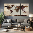 World Map Canvas Triptych – Colorful Global Wall Art for by MyGreatCanvas | Canvas Wall Art Prints | Photo Prints & Wall Decor