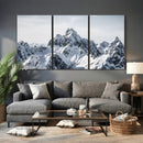 Snowy Mountain Range Canvas Print, Alpine Peaks Landscape by MyGreatCanvas | Canvas Wall Art Prints | Photo Prints & Wall Decor