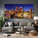 Boston Wall Art Canvas Print, Boston City Downtown Night by MyGreatCanvas | Canvas Wall Art Prints | Photo Prints & Wall Decor