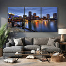 Boston Wall Art Canvas Print, Boston City Downtown Night by MyGreatCanvas | Canvas Wall Art Prints | Photo Prints & Wall Decor