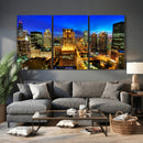Chicago Wall Art Canvas Print - Chicago City Downtown Night by MyGreatCanvas | Canvas Wall Art Prints | Photo Prints & Wall Decor