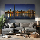 Chicago Wall Art Canvas Print - Chicago City Downtown Night by MyGreatCanvas | Canvas Wall Art Prints | Photo Prints & Wall Decor