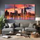 Chicago Wall Art Canvas Print - Chicago City Downtown Night by MyGreatCanvas | Canvas Wall Art Prints | Photo Prints & Wall Decor