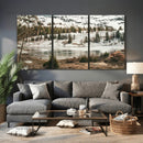 Snowy Mountain Landscape Wall Art Canvas Print, Alpine Pine by MyGreatCanvas | Canvas Wall Art Prints | Photo Prints & Wall Decor